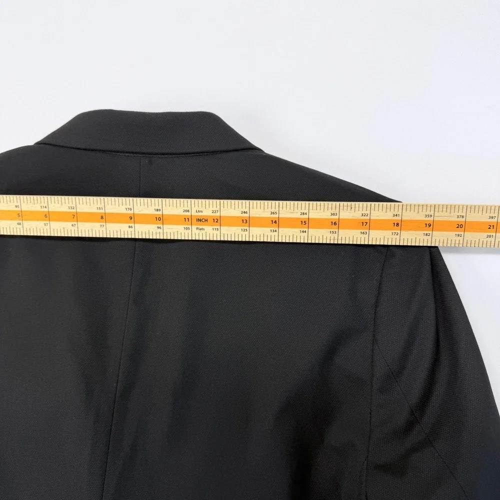 Banana Republic Mens Black Tailored Fit Textured Two Button Blazer Jacket 42S